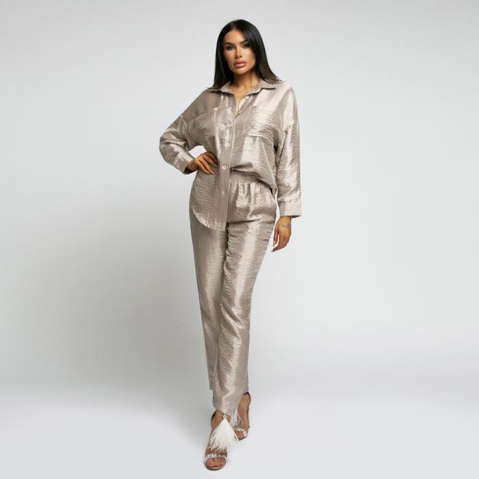 SET CELESTE,SMOOTH SATIN,METALLIC CREM